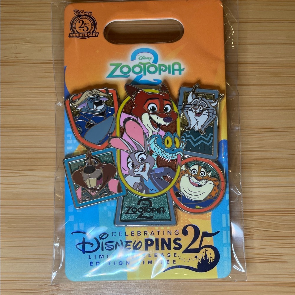 Disney Zootopia 25th Anniversary Pin Set - limited release edition